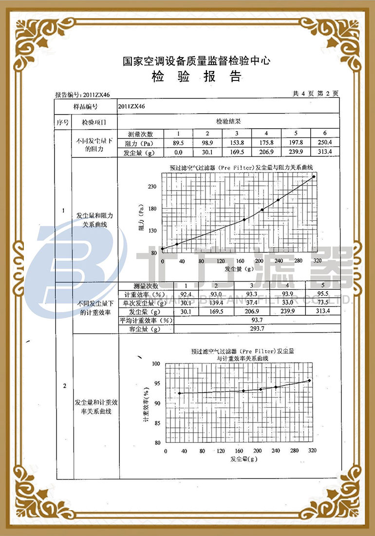 預(yù)過濾空氣過濾器檢測報(bào)告-3